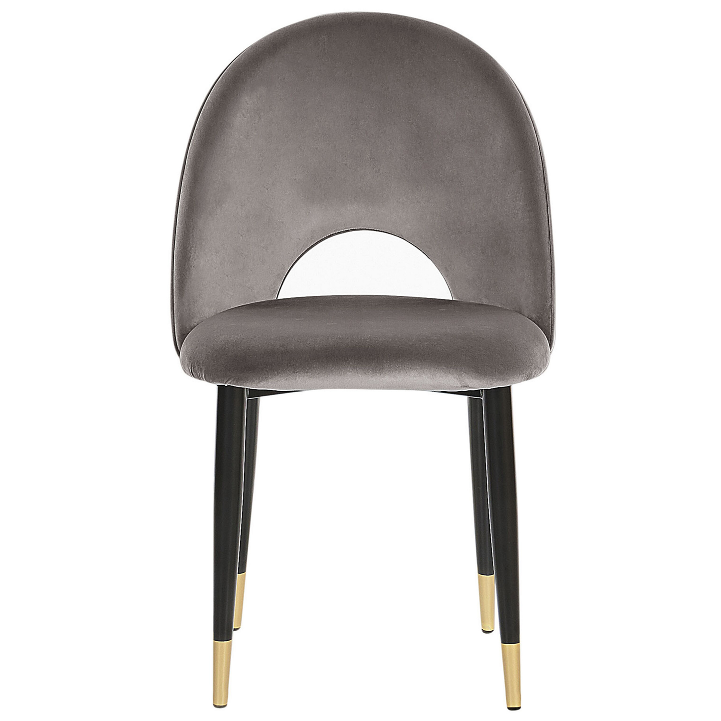 Esszimmerstuhl 2er Set MAGALIA Samtstoff Grau