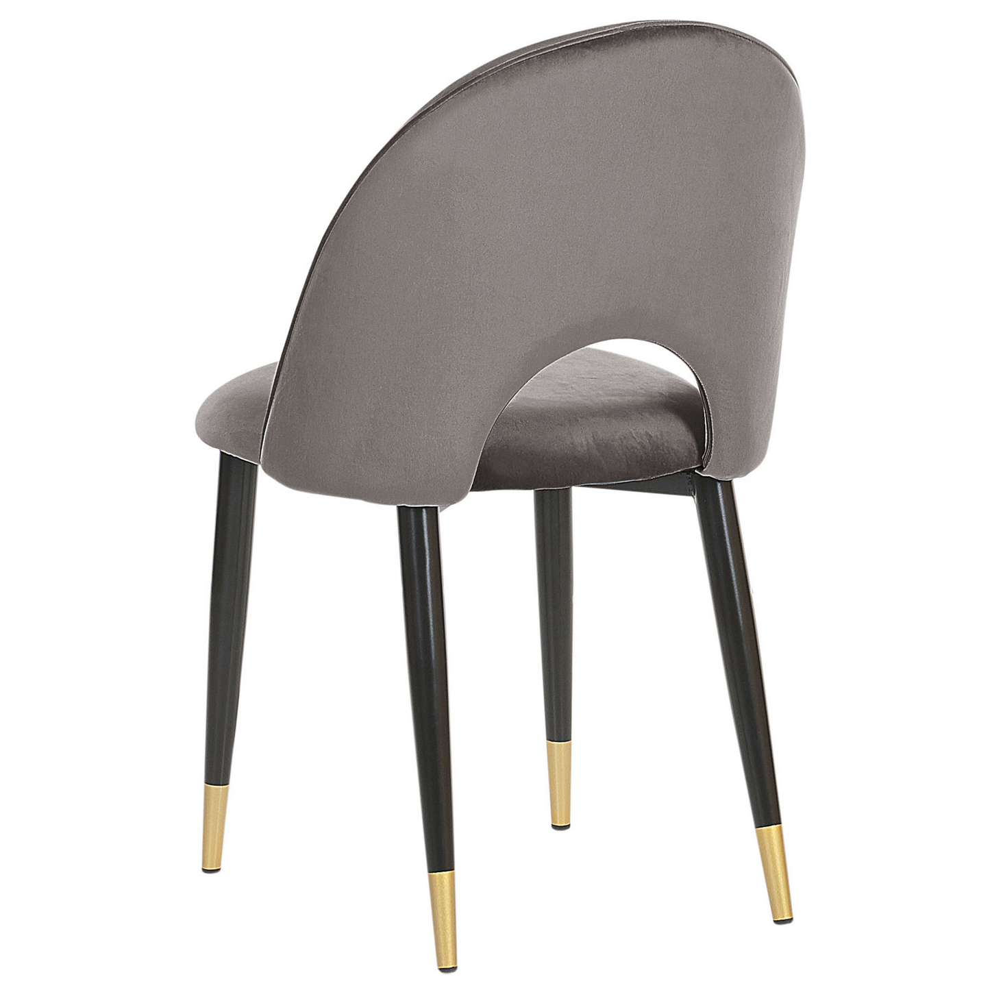 Esszimmerstuhl 2er Set MAGALIA Samtstoff Grau
