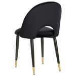 Esszimmerstuhl 2er Set MAGALIA Samtstoff Schwarz