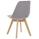 Esszimmerstuhl 2er Set DAKOTA II Samtstoff Grau