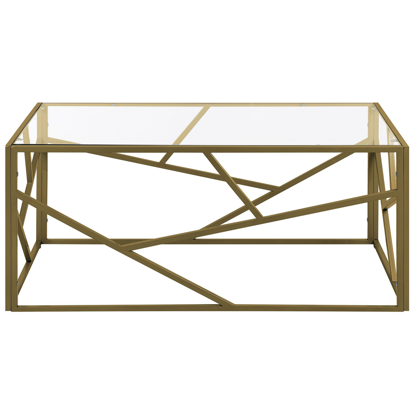 Couchtisch Glas gold rechteckig 50 x 100 cm ORLAND