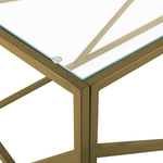 Couchtisch Glas gold rechteckig 50 x 100 cm ORLAND