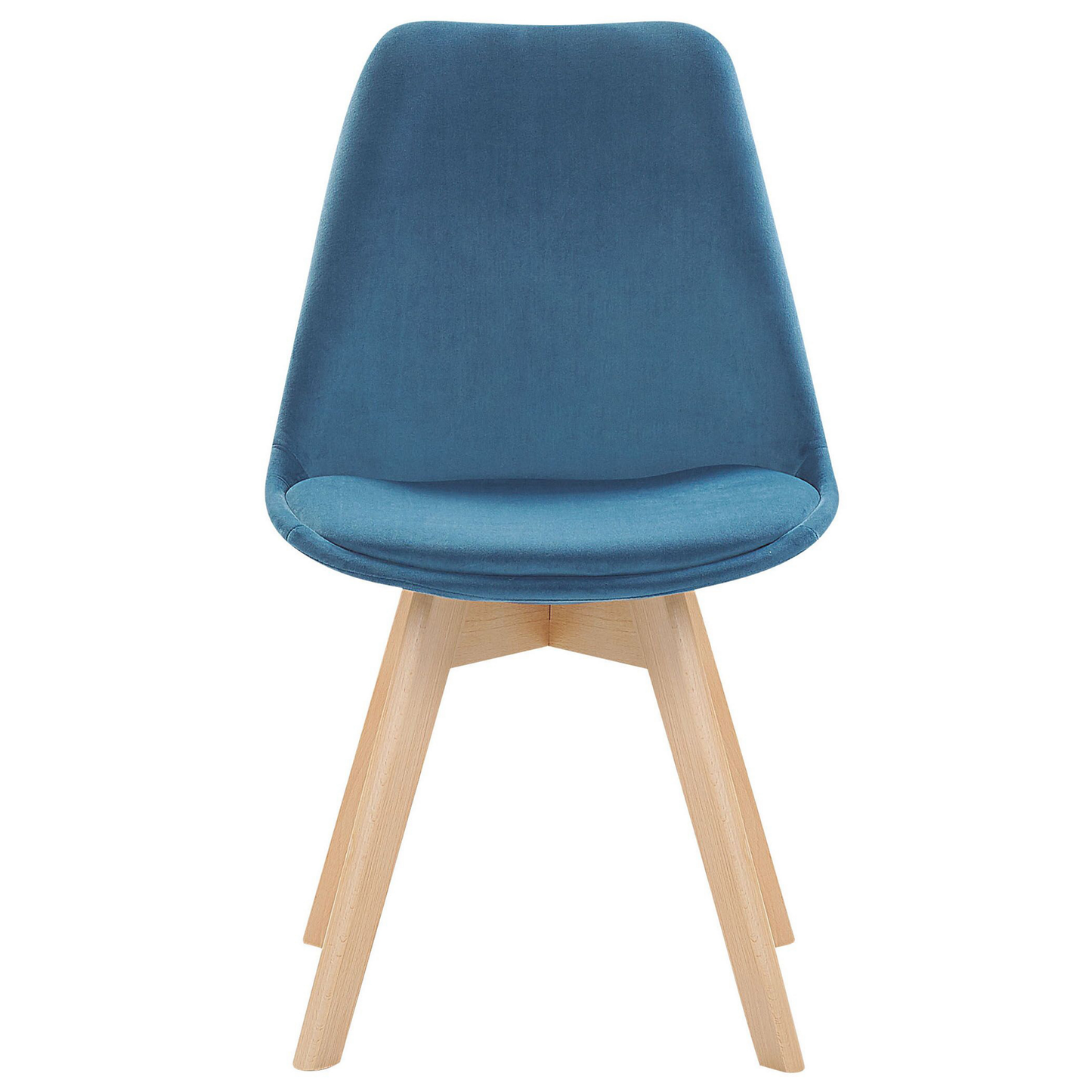 Esszimmerstuhl 2er Set DAKOTA II Samtstoff Blau