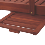 Gartenliege Akazienholz dunkelbraun rollbar TOSCANA