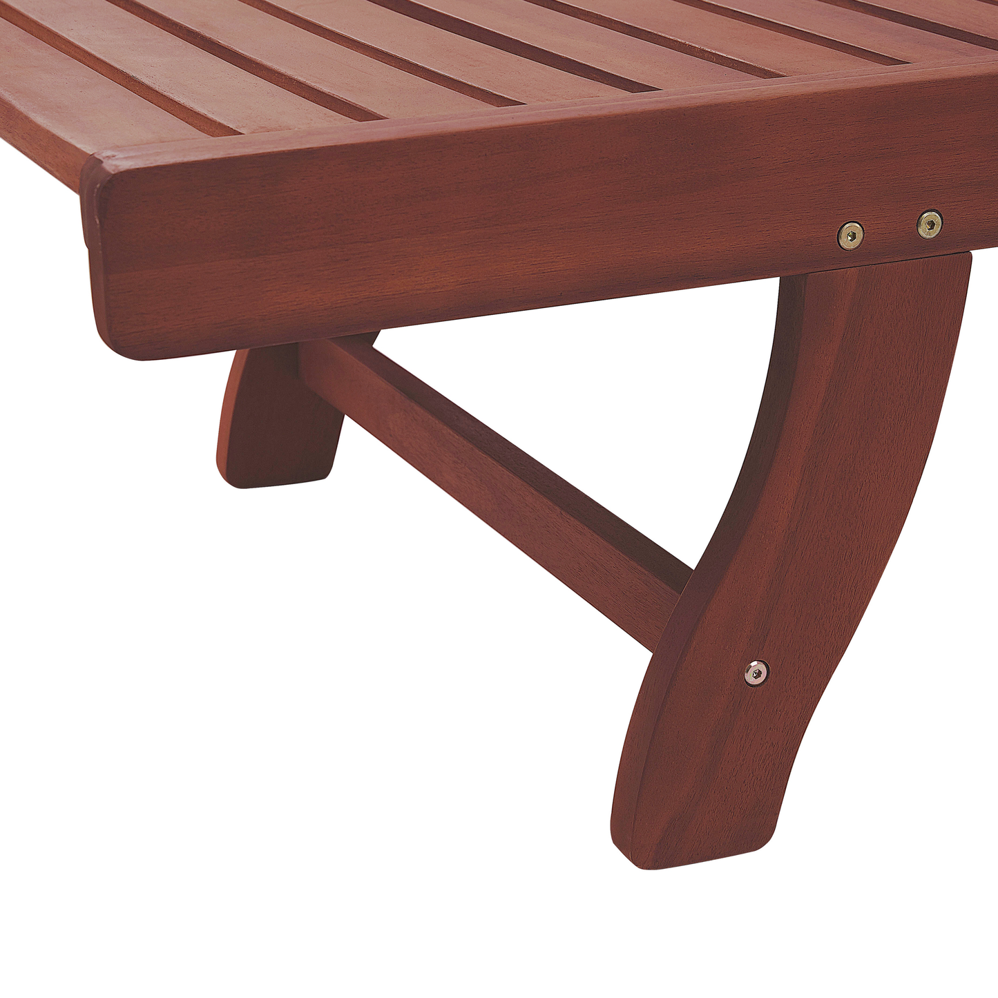 Gartenliege Akazienholz dunkelbraun rollbar TOSCANA