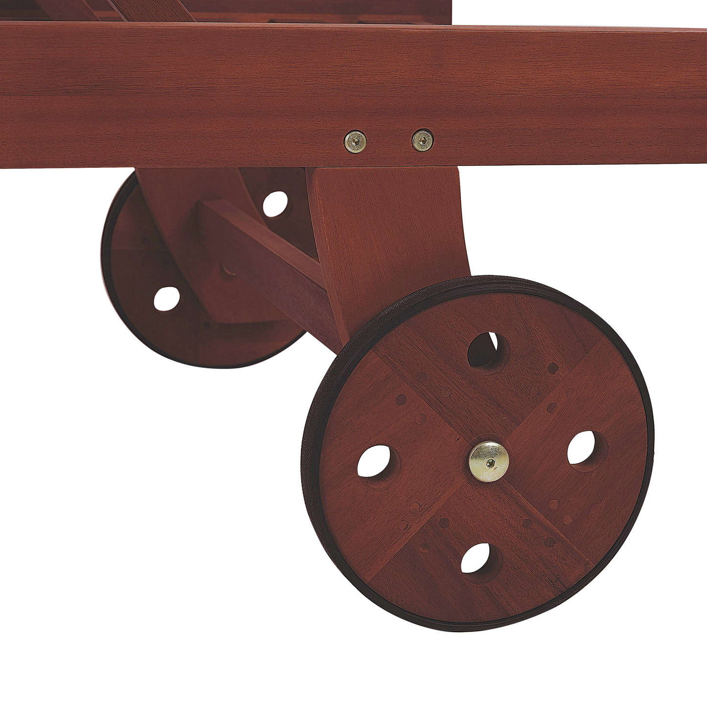 Gartenliege Akazienholz dunkelbraun rollbar TOSCANA