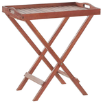 Bistro Set Holz Dunkler Holzfarbton TOSCANA