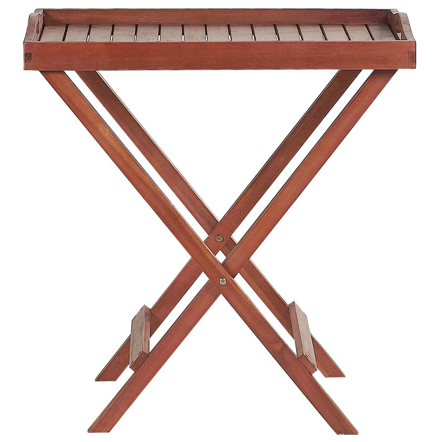 Bistro Set Holz Dunkler Holzfarbton TOSCANA