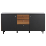 Sideboard mit 2 Türen KURO 74 cm Schwarz