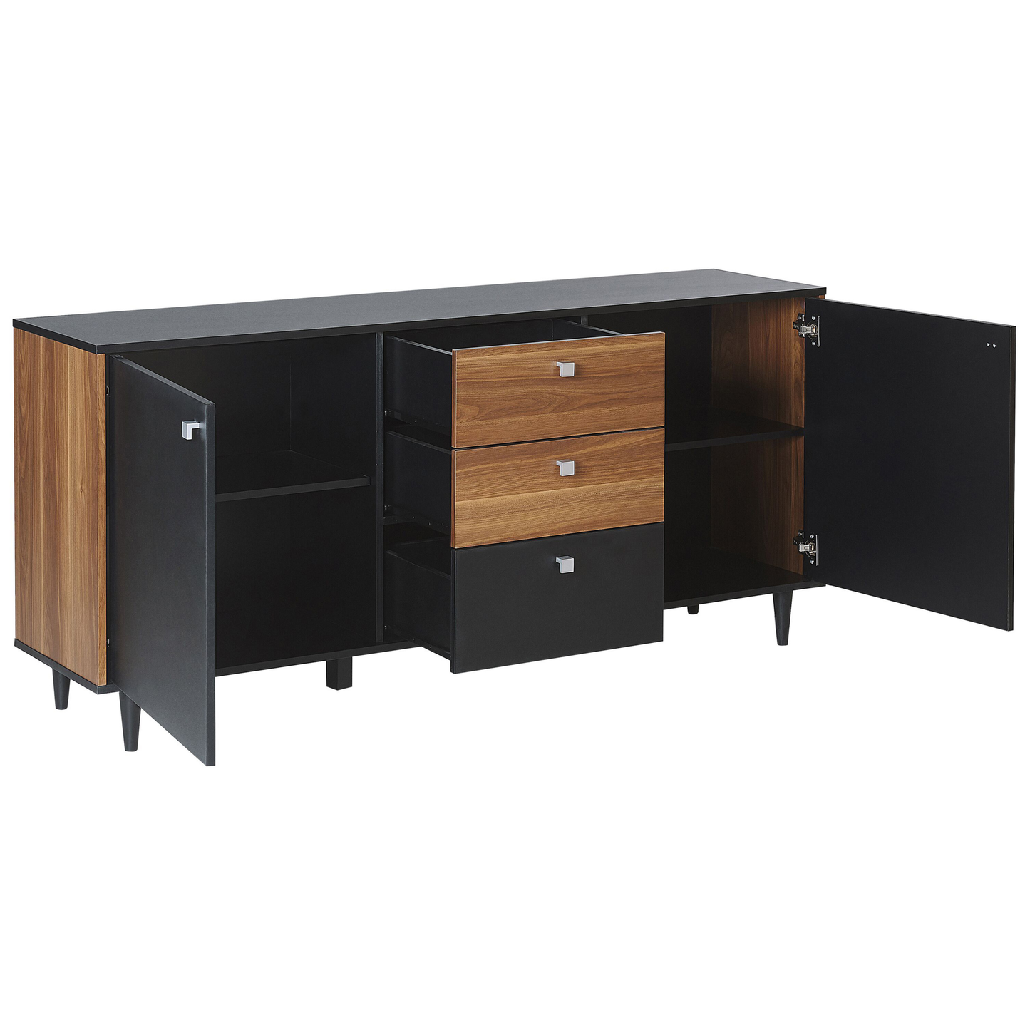 Sideboard mit 2 Türen KURO 74 cm Schwarz