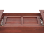 Gartentisch Set Massivholz Dunkler Holzfarbton TOSCANA