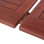 Gartentisch Set Massivholz Dunkler Holzfarbton TOSCANA