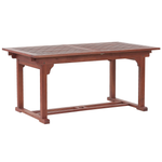 Ausziehbarer Gartentisch TOSCANA 160/220 cm 90 cm Akazienholz Dunkelbraun