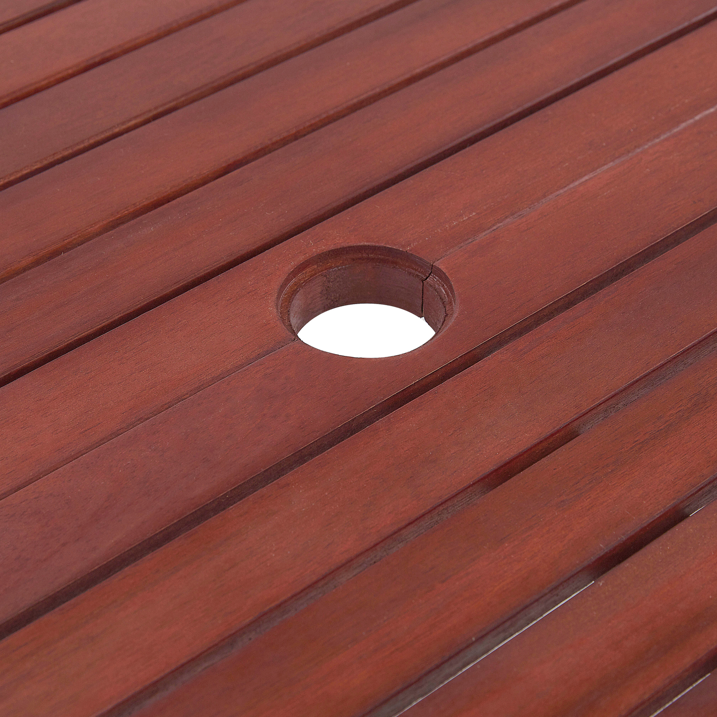 Ausziehbarer Gartentisch TOSCANA 160/220 cm 90 cm Akazienholz Dunkelbraun