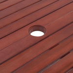 Ausziehbarer Gartentisch TOSCANA 160/220 cm 90 cm Akazienholz Dunkelbraun
