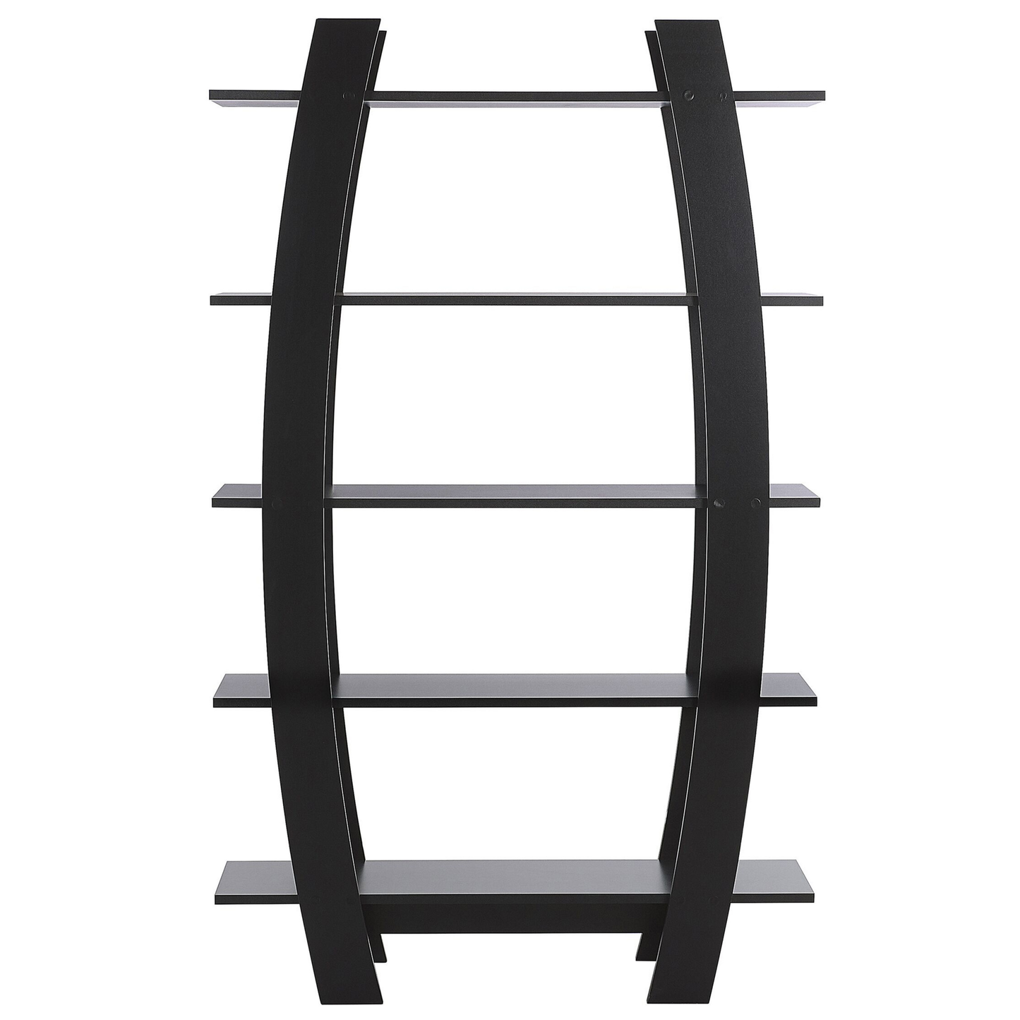 Bücherregal mit 5 Fächern KENER 180 cm Schwarz