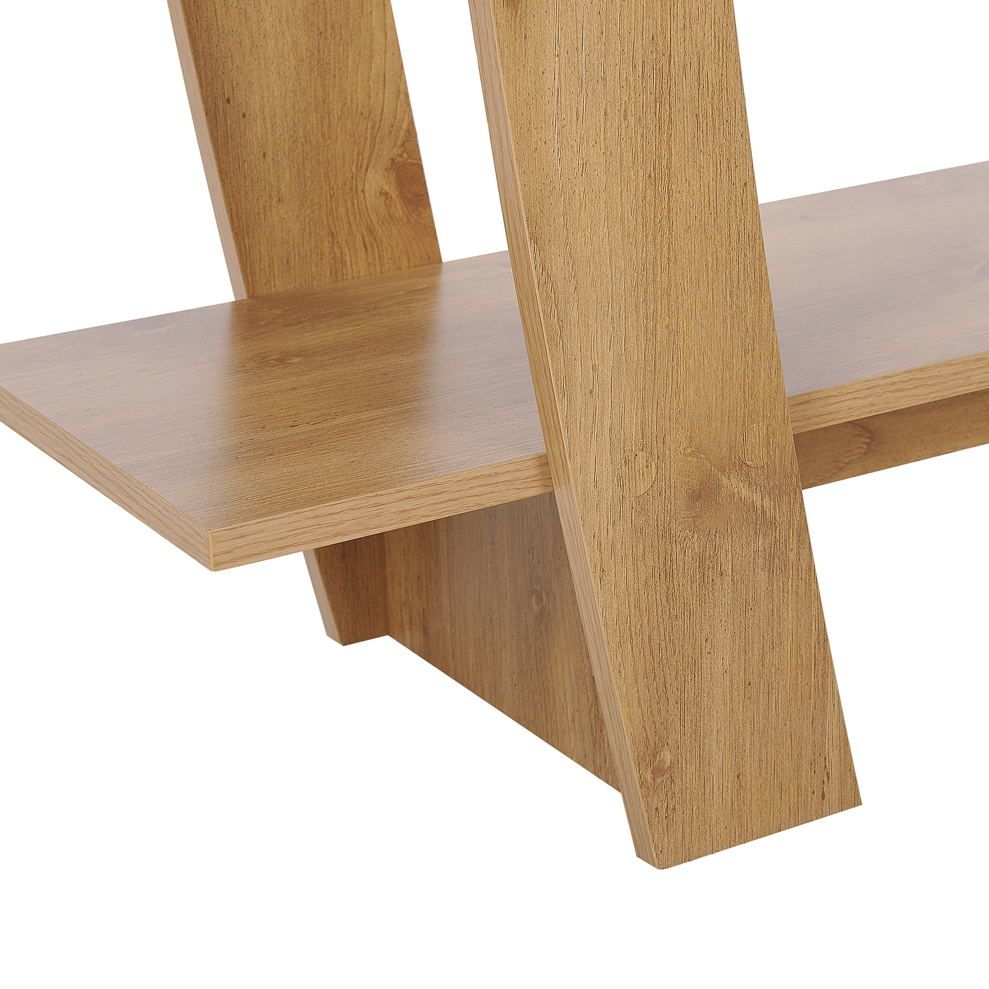 Regal heller Holzfarbton 5 Fächer ovales Design 180 cm KENER