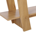Regal heller Holzfarbton 5 Fächer ovales Design 180 cm KENER