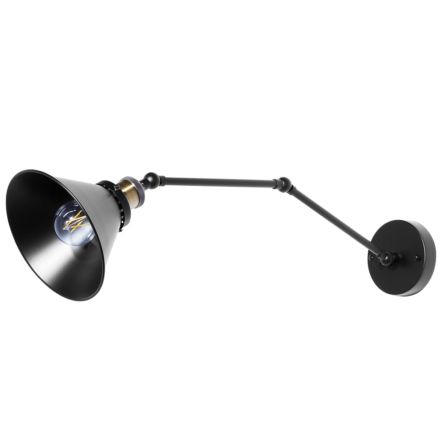 Wandlampe 2er Set NARVA verstellbar Metall Schwarz