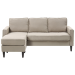 3-Sitzer Sofa beige mit Ottomane AVESTA
