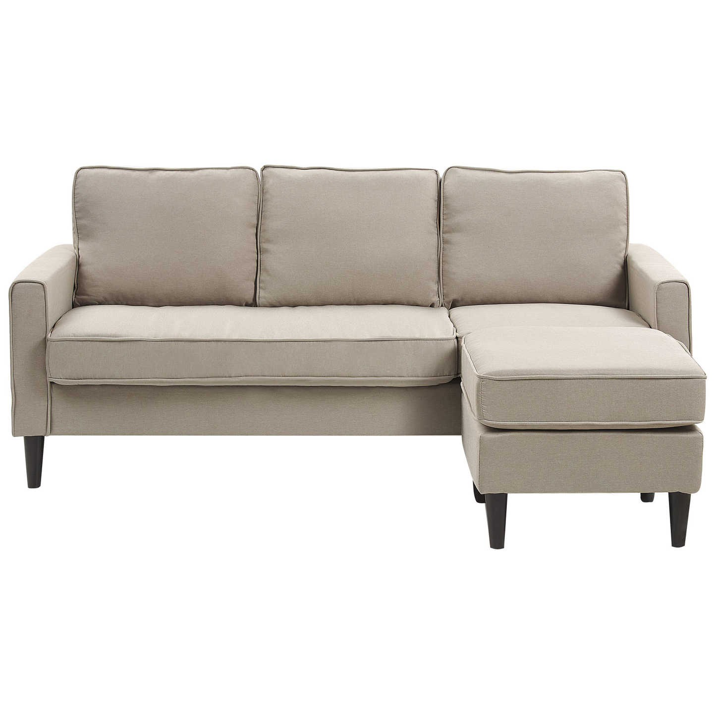 3-Sitzer Sofa beige mit Ottomane AVESTA