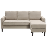 3-Sitzer Sofa beige mit Ottomane AVESTA