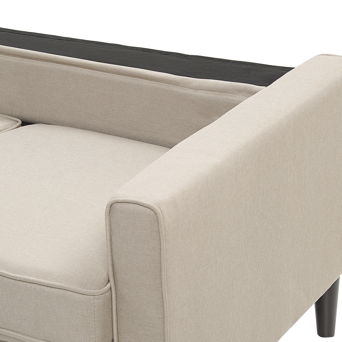 3-Sitzer Sofa beige mit Ottomane AVESTA