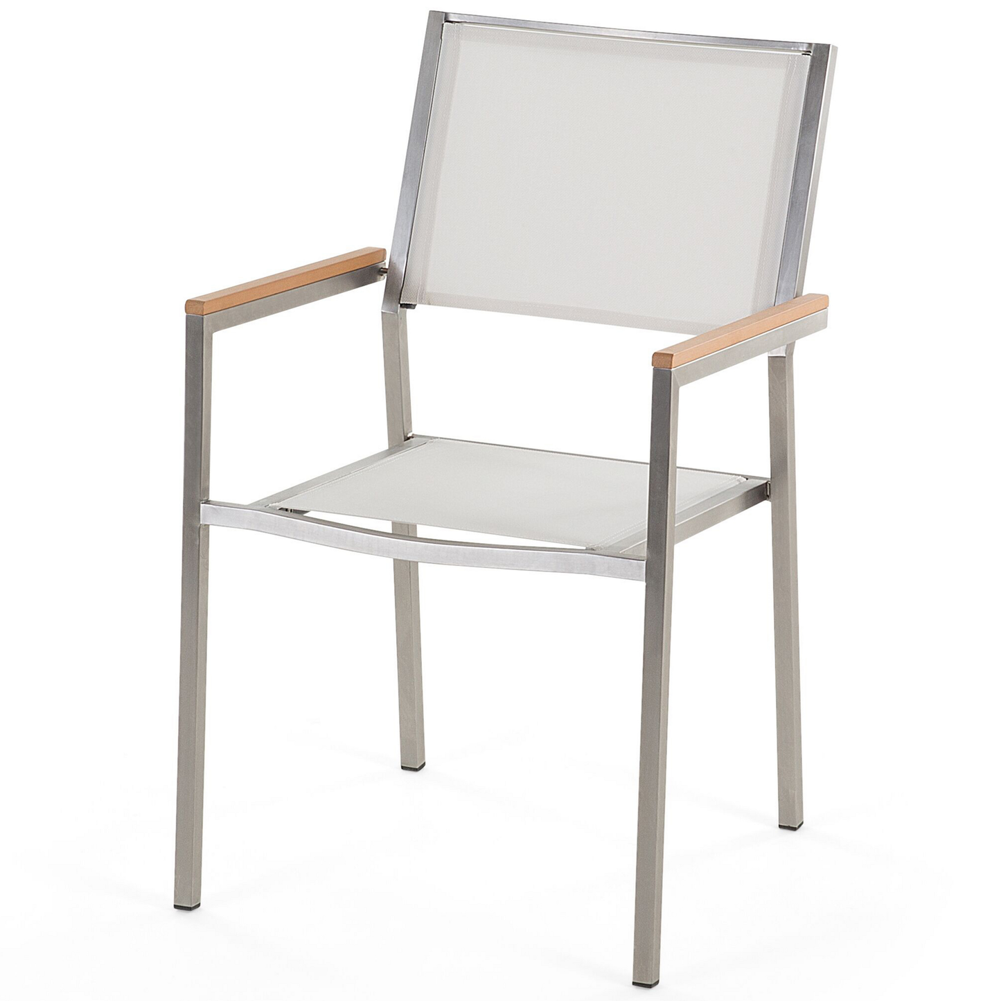 Gartenmöbel Set 6-Sitzer GROSSETO Eukalyptusholz Braun / Weiss