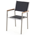 Gartenmöbel Set 6-Sitzer GROSSETO Eukalyptusholz Braun / Schwarz