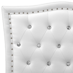 Bett mit Stauraum Kunstleder METZ 180 x 200 cm Weiss