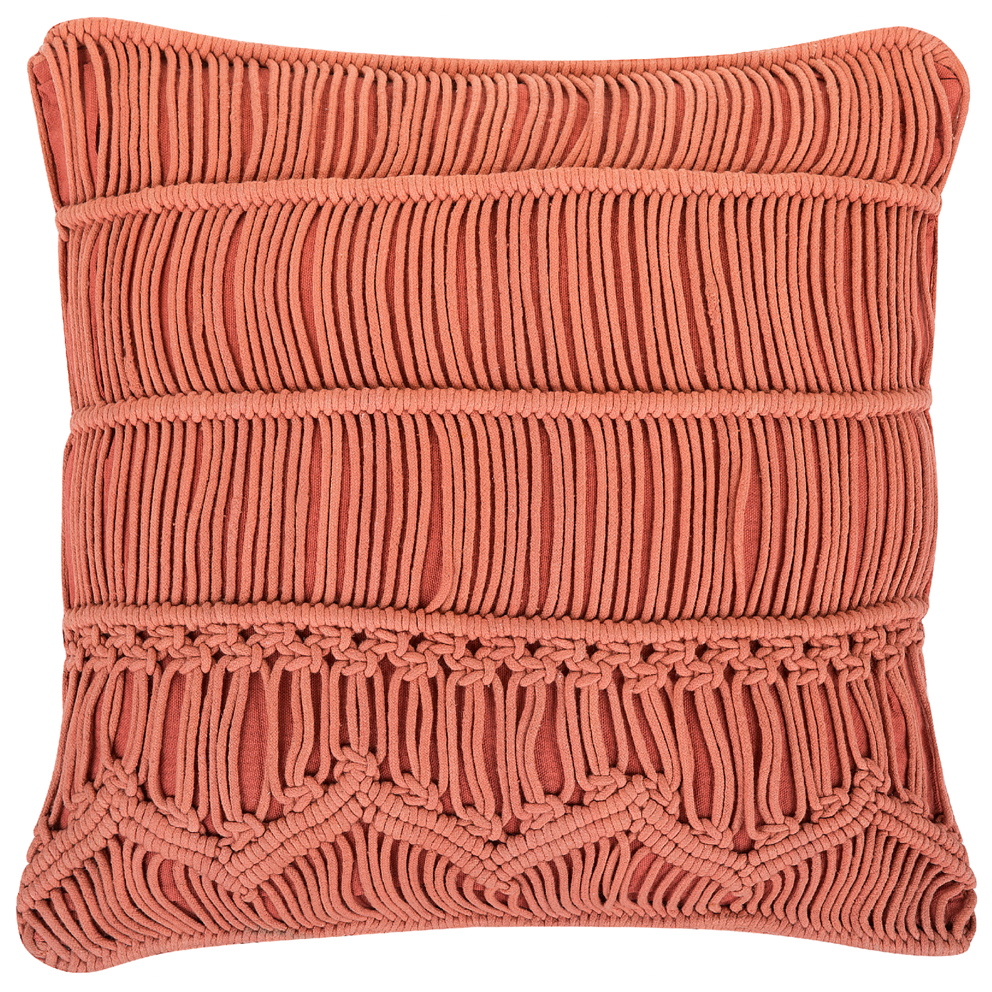 Dekokissen 2er Set AKKOY Baumwolle 45 x 45 cm Orange Geometrisches Muster