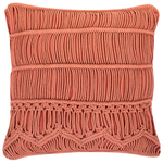 Dekokissen 2er Set AKKOY Baumwolle 45 x 45 cm Orange Geometrisches Muster