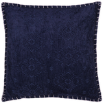 Dekokissen 2er Set MELUR 45 x 45 cm Dunkelblau Ikates Muster