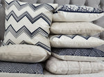 Kissen 2er Set Baumwolle Blau NERINE 45 x 45 cm