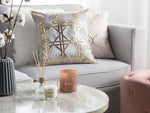 Dekokissen 2er Set CASSIA 45 x 45 cm Grau Geometrisches Muster