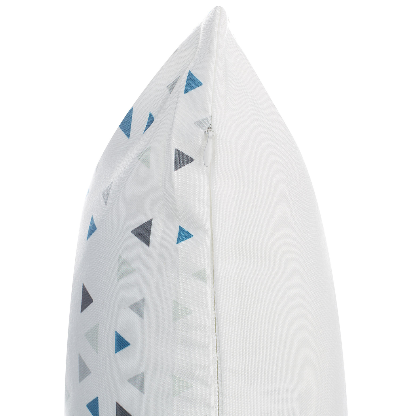 Dekokissen 2er Set CLEOME 45 x 45 cm Weiss Grau Blau Geometrisches Muster