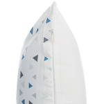 Dekokissen 2er Set CLEOME 45 x 45 cm Weiss Grau Blau Geometrisches Muster