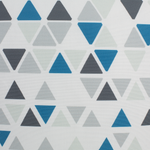 Dekokissen 2er Set CLEOME 45 x 45 cm Weiss Grau Blau Geometrisches Muster