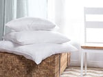 Kissen 2er Set ERRIGAL Niedrig Mikrofaser 80 x 80 cm Weiss