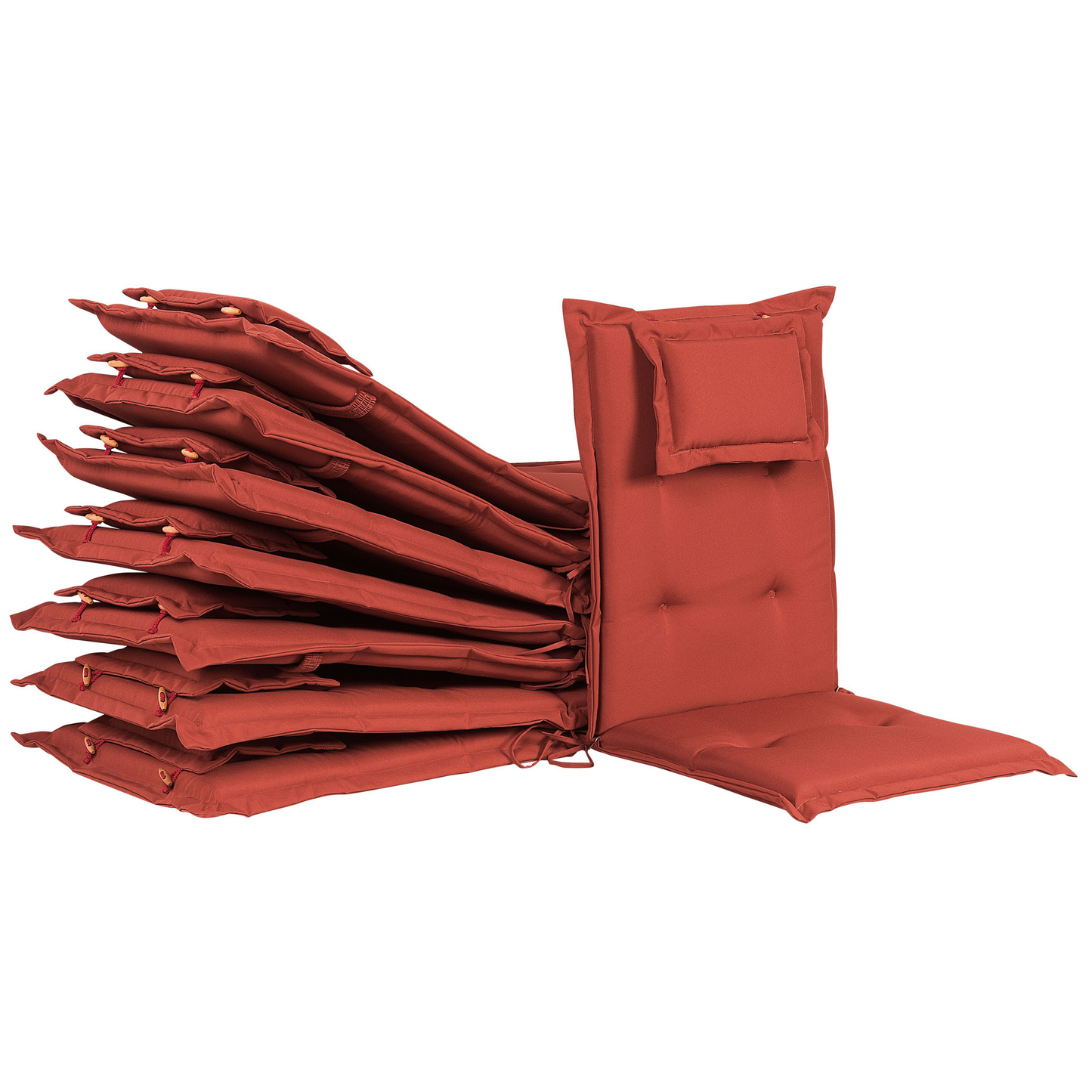 Sitzauflagen 8er Set MAUI 40 x 54 cm Dunkelrot
