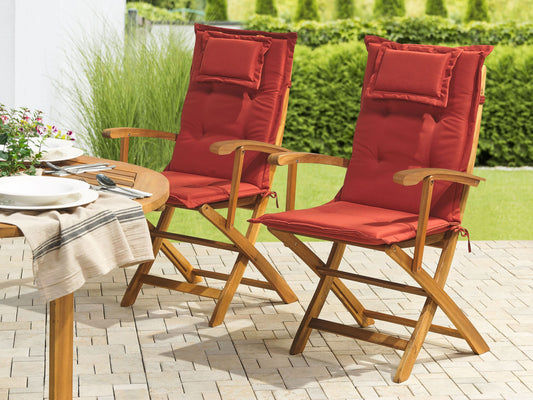 Auflage für Gartenstuhl 2er Set terracotta MAUI