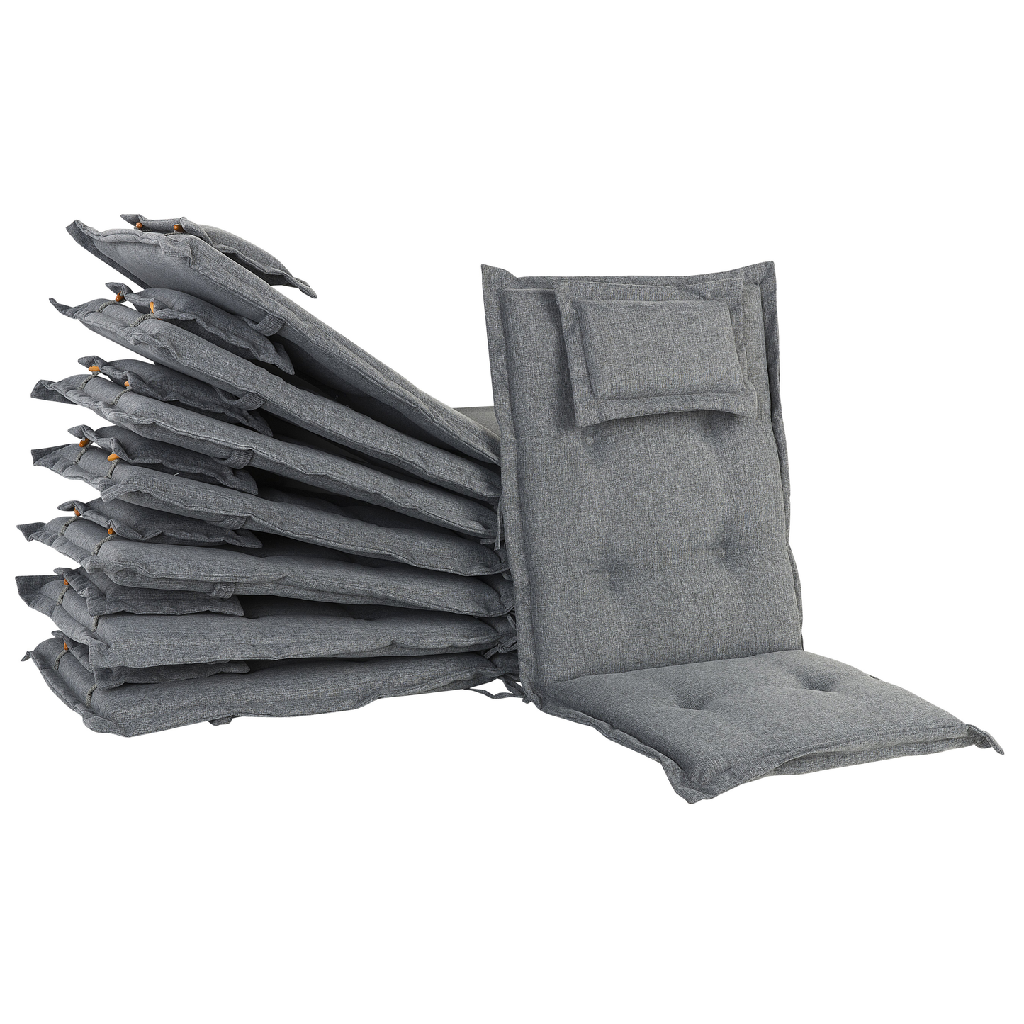 Sitzauflagen 8er Set MAUI 40 x 54 cm Grau