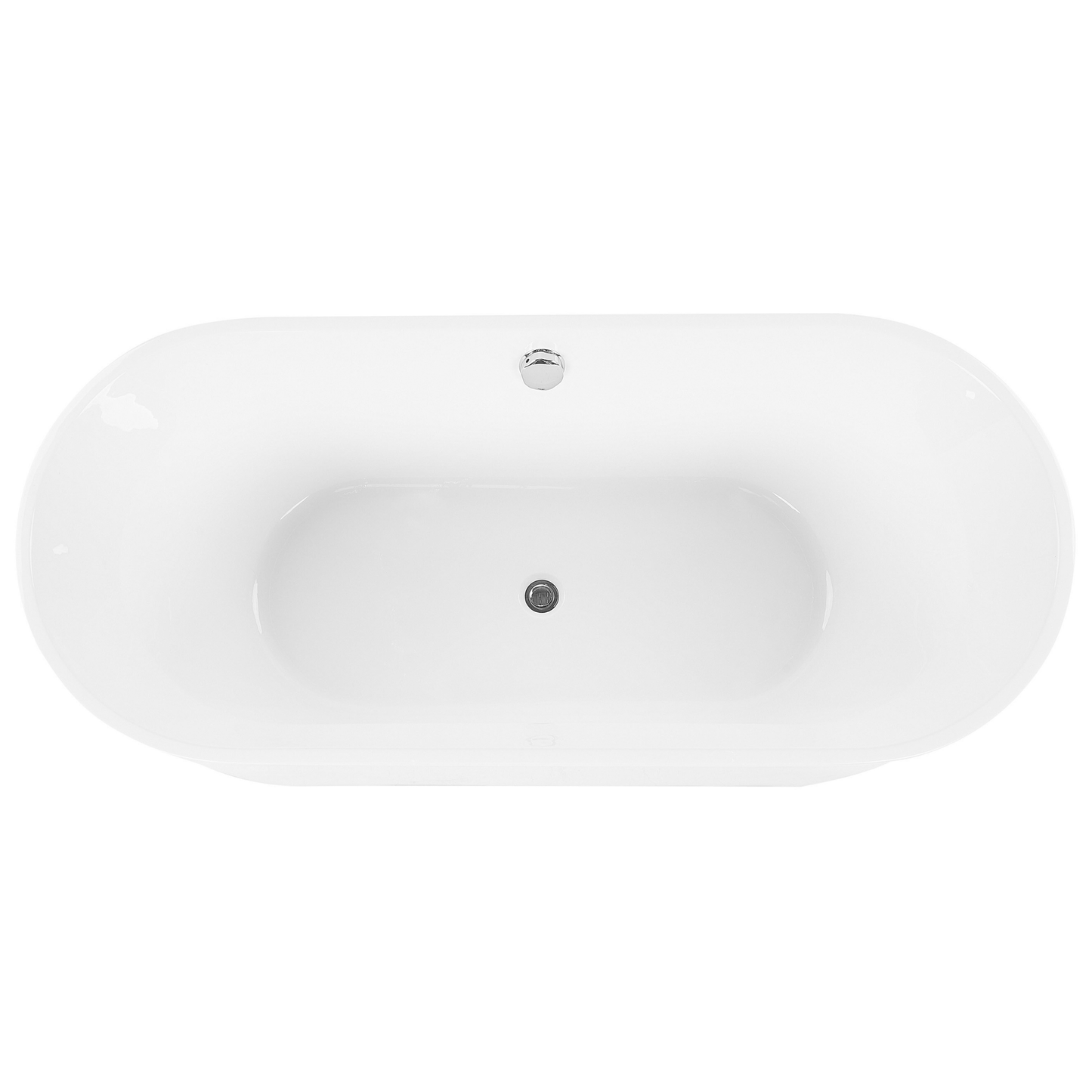 Badewanne freistehend weiss oval 170 x 75 cm CATALINA