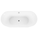 Badewanne freistehend weiss oval 170 x 75 cm CATALINA