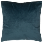 Dekokissen 2er Set FREESIA Samtstoff 45 x 45 cm Blaugrün Pflanzenmuster