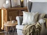 Dekokissen 2er Set FENNEL 45 x 45 cm Weiss Geometrisches Muster