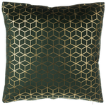 Dekokissen 2er Set CELOSIA Samtstoff 45 x 45 cm Dunkelgrün Geometrisches Muster
