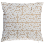 Dekokissen 2er Set SEDUM Baumwolle 45 x 45 cm Gold Weiss Geometrisches Muster