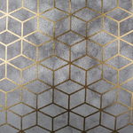 Dekokissen 2er Set CAMELLIA 45 x 45 cm Grau Geometrisches Muster