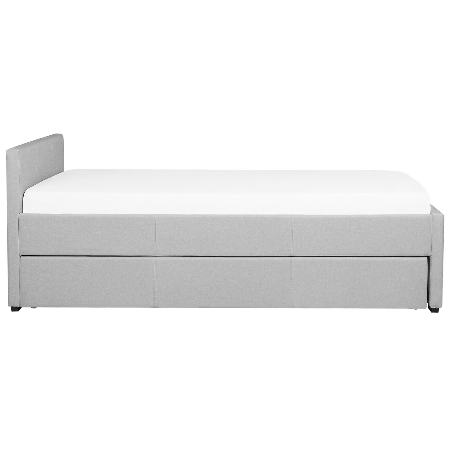 Ausziehbett Stoff MARMANDE 80 x 200 cm Hellgrau